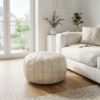 download (1) Modern Cream White Moroccan Leather Pouf