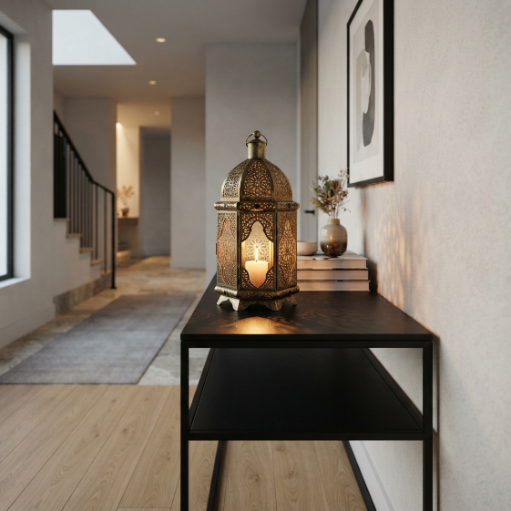 download Vintage Handcrafted Brass Lantern