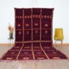 Vintage Boujad Moroccan Rug – Large Wool Berber Carpet (13.4 x 6.8 FT)